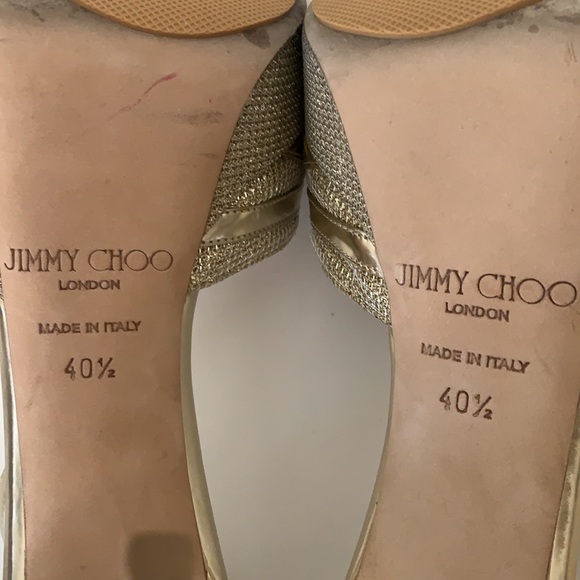 Jimmy Choo Gold Platform Heels Size 40.5 - Picture 12 of 12